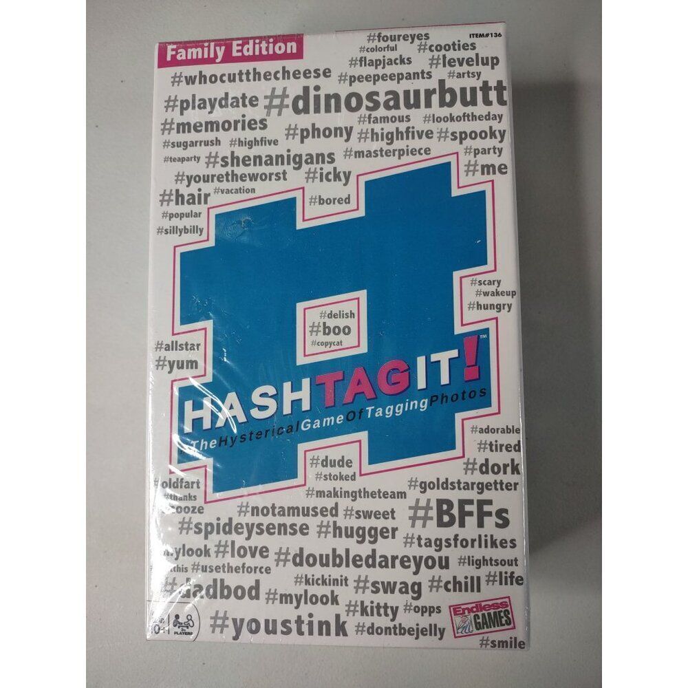 Hash Tag It Family Edition Game 3+ Players Factory Sealed NWOT